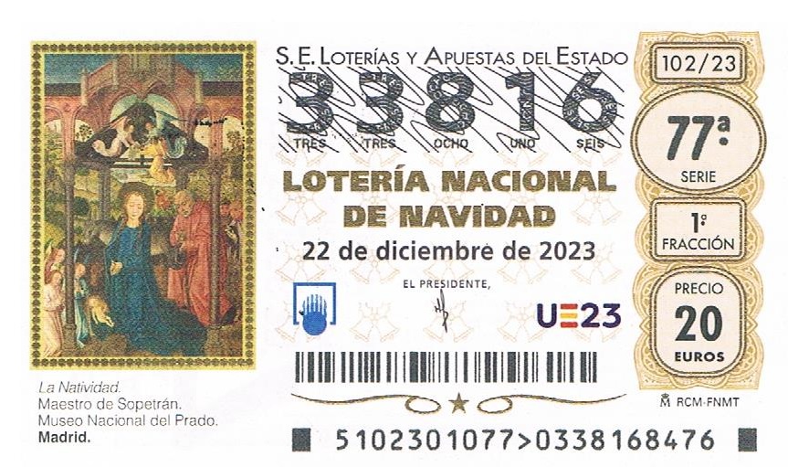 LOTERIA DE NAVIDAD 2023    Nª  33816